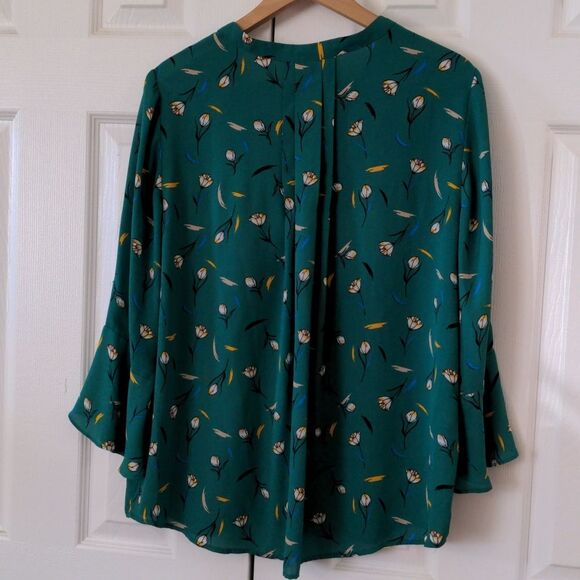 Like NEW 41 Hawthorne Blouse Top With V Neck And Flare Sleeves Size Xl - Picture 6 of 10